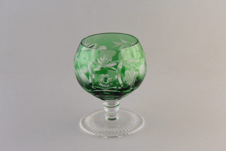 Cognacglas klein - Traube - dunkel grün