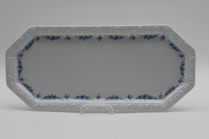 Königskuchenplatte - Rosenthal - Maria - Rosenkante blau