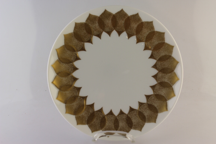 Kuchenteller - Rosenthal - Lotus - Goldblatt