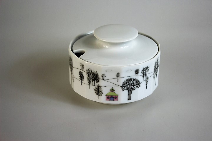 Zuckerdose groß - Rosenthal - Polygon - Winterreise