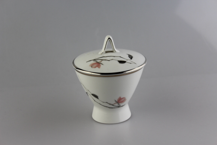 Zuckerdose - Rosenthal - Form 2000 - Japanischer Blütenzweig platin