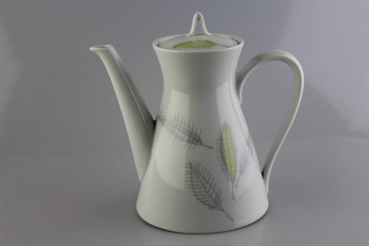 Teekanne - Rosenthal - Form 2000 - bunte Blätter