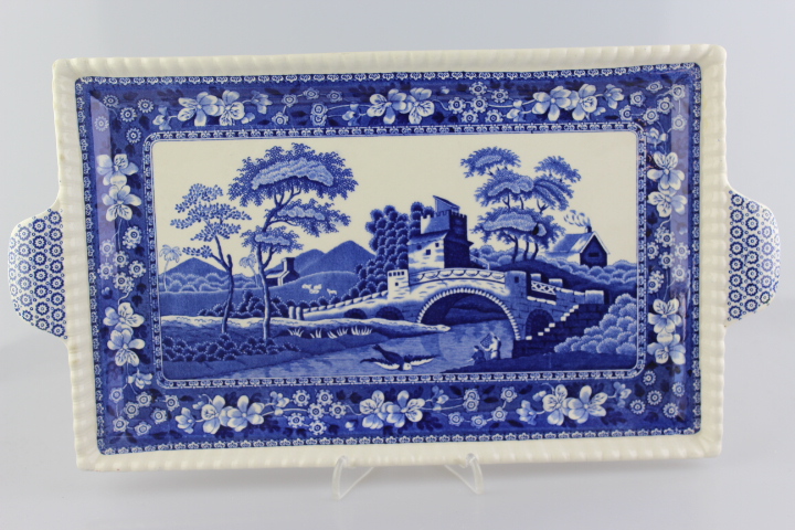 Kuchenplatte mit Griffen- Spode - Blue Tower