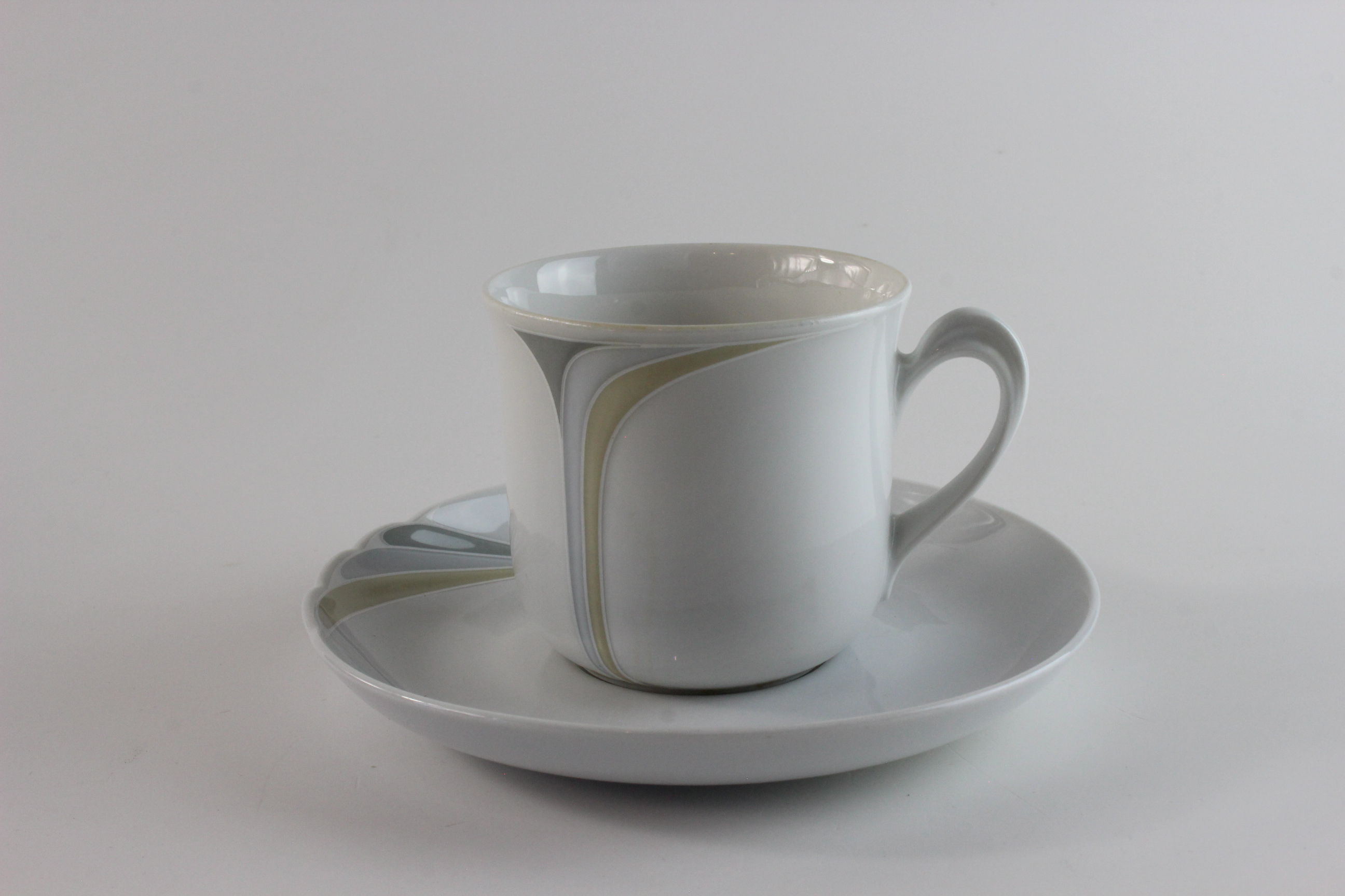 Kaffeetasse 2 tlg. - Seltmann Weiden - Grau / Braun