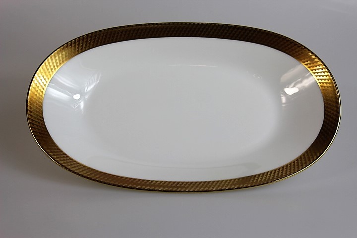 Aufschnittplatte - Rosenthal - Form 2000 - Goldgitter