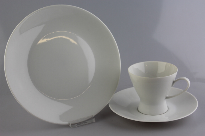 Kaffeegedeck 3 tlg. - Rosenthal - Form 2000 - Weiß