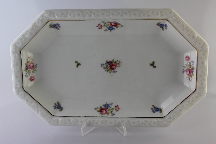 Fleischplatte - Rosenthal - Maria/Blumenbouquet