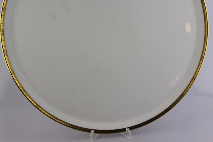 Tortenplatte - Rosenthal - Form 2000 - Goldband mit Streifen