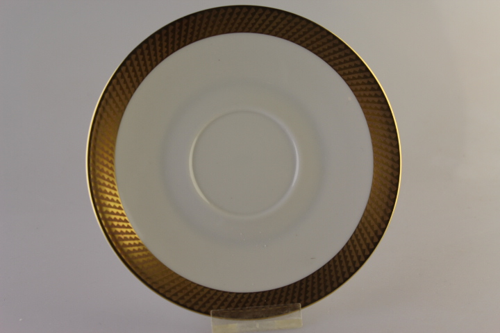 Untertasse für Kaffeetasse - Rosenthal - Form 2000 - Goldgitter