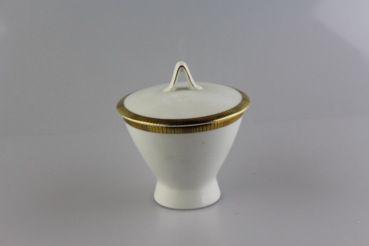 Zuckerdose - Rosenthal - Form 2000 - Goldband mit Streifen