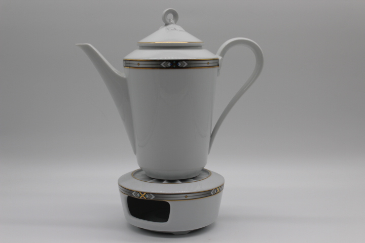 Kaffeekanne mit Stövchen - Hutschenreuther - Louvre - Vendome