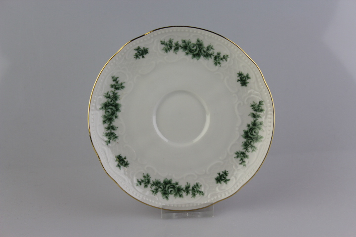 Untertasse (2 Wahl) - Seltmann Weiden - Wien - Grüne Rose