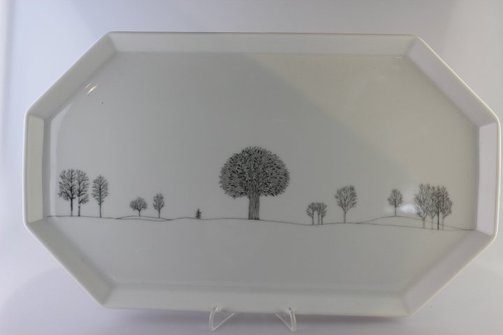 Fleischplatte 37,5 cm - Rosenthal - Polygon - Winterreise