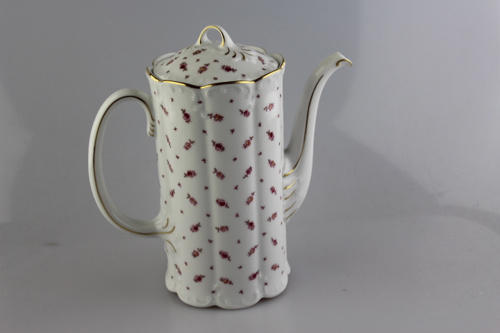 Kaffeekanne 19 cm - Rosenthal - Blütenteppich mit Goldrand