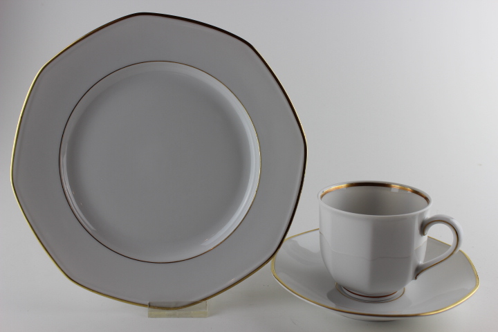 Kaffeegedeck 3 tlg. - Heinrich - Facette gold