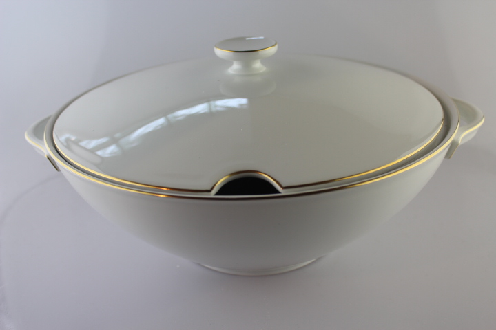 Terrine - Heinrich - Anmut weiß mit Goldrand schmal