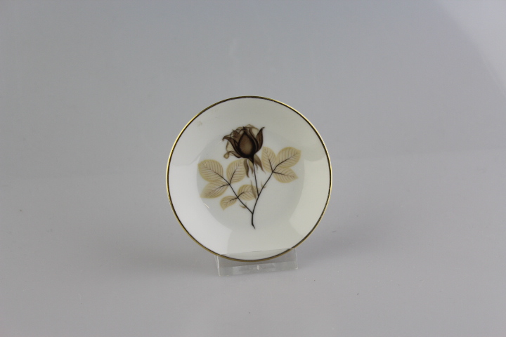 Gebäcktellerchen Ø 8,5 cm - Rosenthal - Form 2000 - Schattenrose