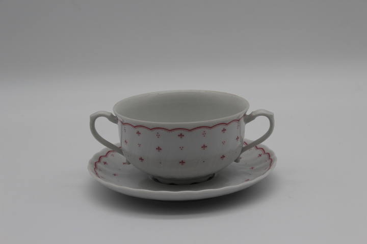 Suppentasse 2 tlg. - Seltmann Weiden - Regina - Mücke rot