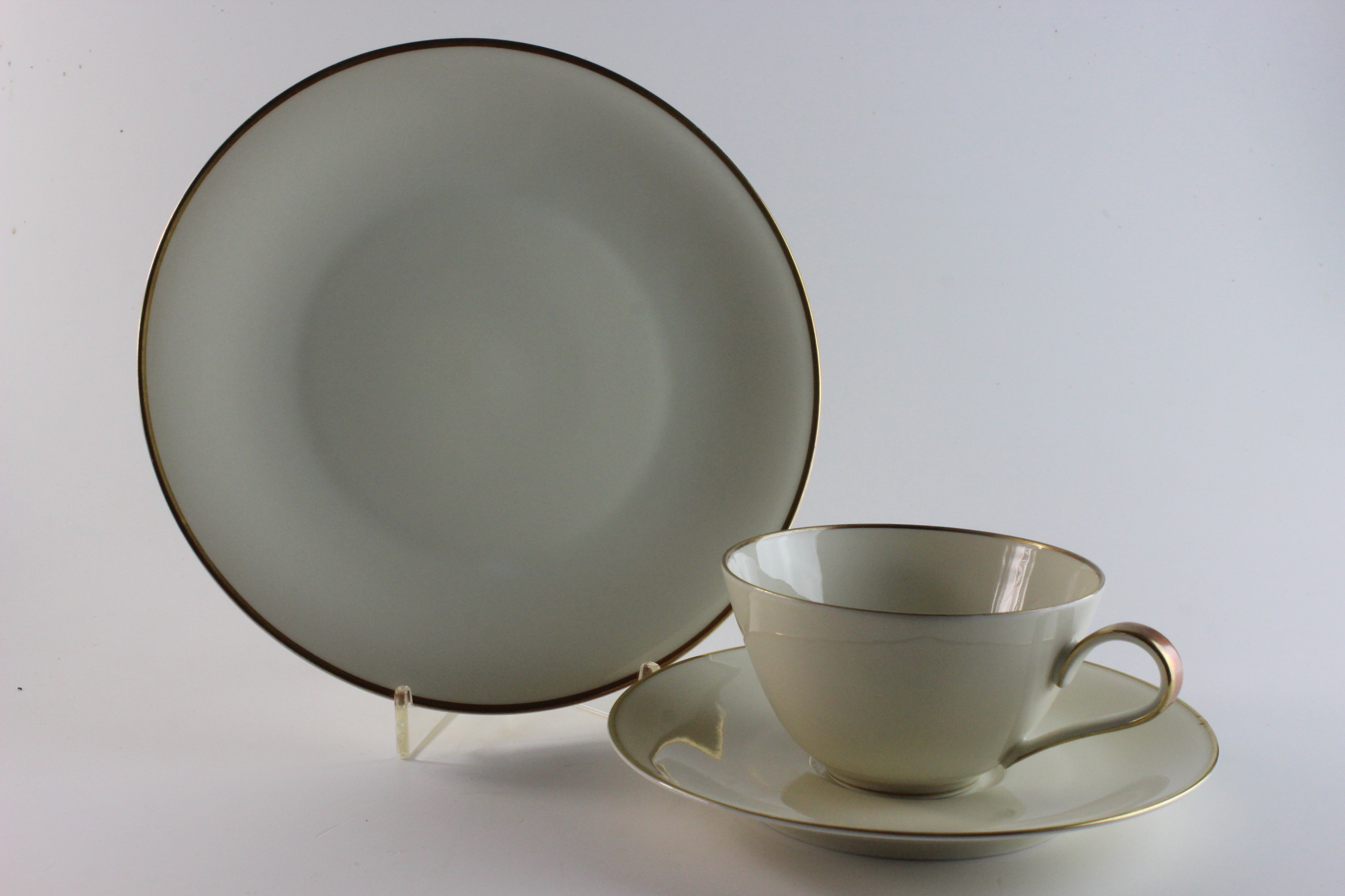 Kaffeegedeck 3 tlg. - Heinrich - Anmut - Creme/Gold schmal