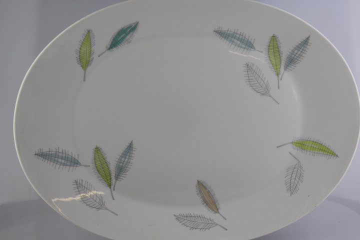 Fleischplatte 39 cm - Rosenthal - Form 2000 - bunte Blätter