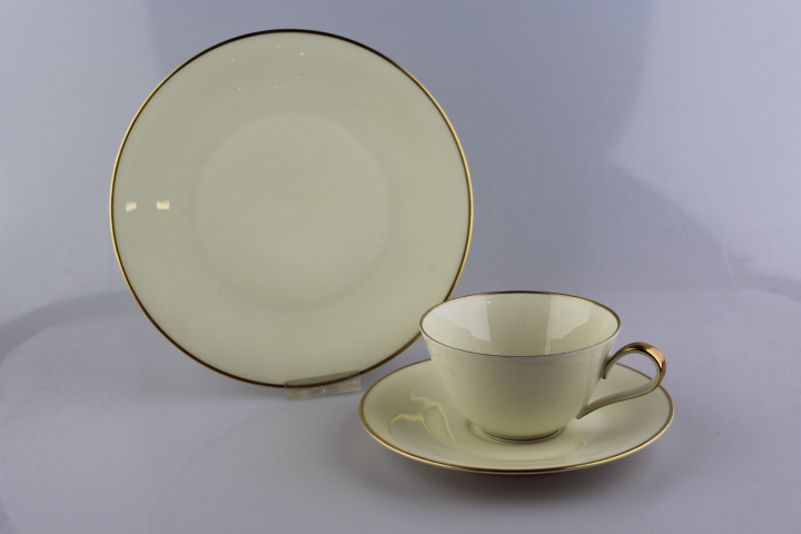 Kaffeegedeck 3 tlg. - Heinrich - Anmut - Creme/Gold schmal