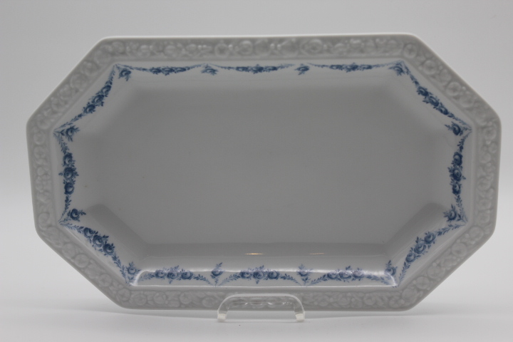 Fleischplatte 33,5 cm - Rosenthal - Maria - Rosenkante blau