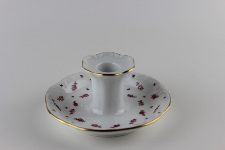 Kerzenständer - Rosenthal - Blütenteppich mit Goldrand