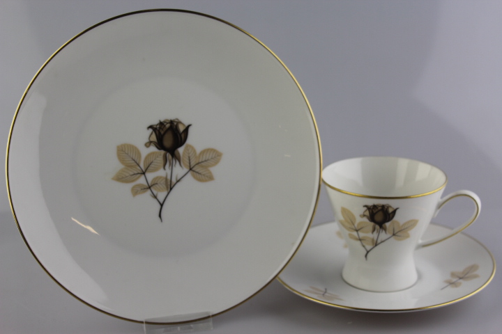 Kaffeegedeck 3 tlg. - Rosenthal - Form 2000 - Schattenrose