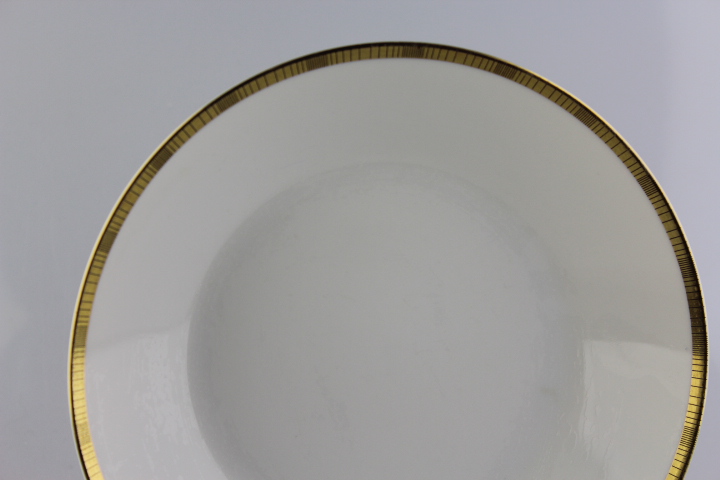 Suppenteller - Rosenthal - Form 2000 - Goldband mit Streifen