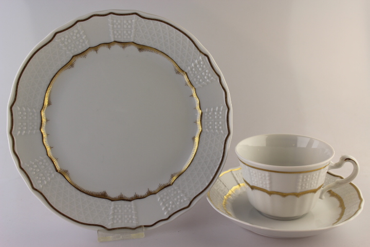 Kaffeegedeck 3 tlg. - Heinrich/V&B - Louisenburg - Flammgold