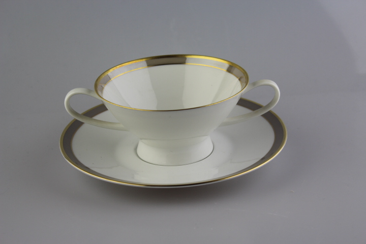 Suppentasse 2 tlg. - Rosenthal - Form 2000 - Gala braun