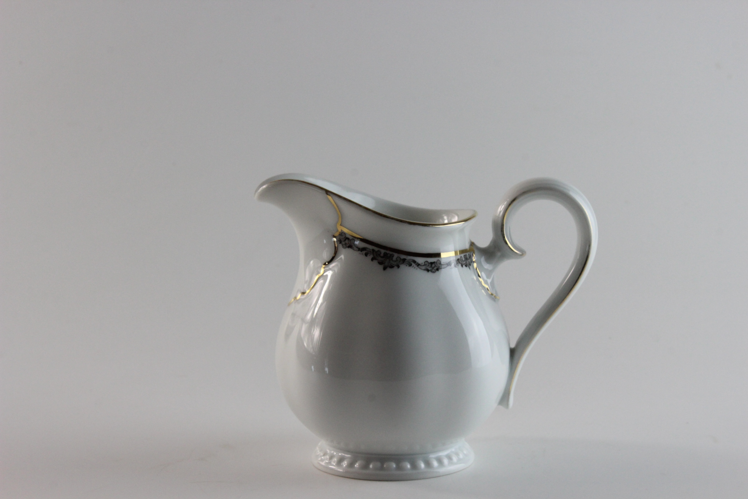 Sahnekännchen - Rosenthal - Kranzkante Schwarz