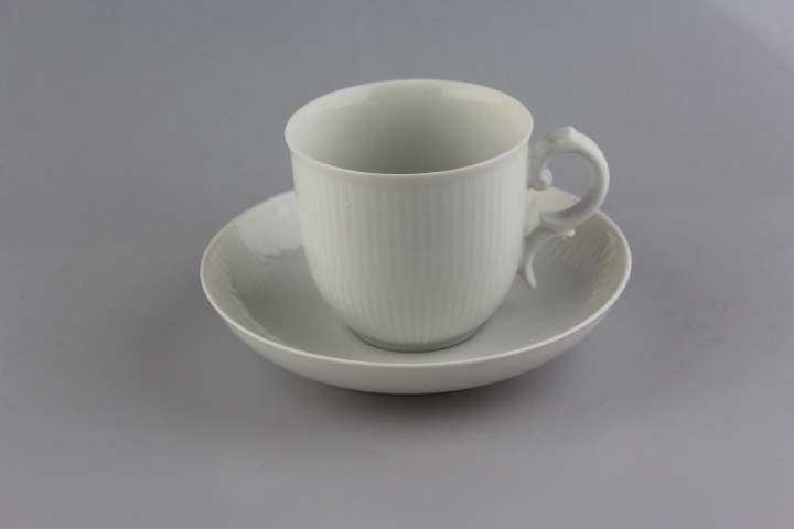 große Kaffeetasse 2 tlg. - Heinrich - Residenz / weiß