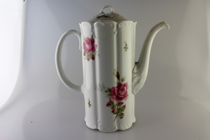 Kaffeekanne - Rosenthal - rote Rose