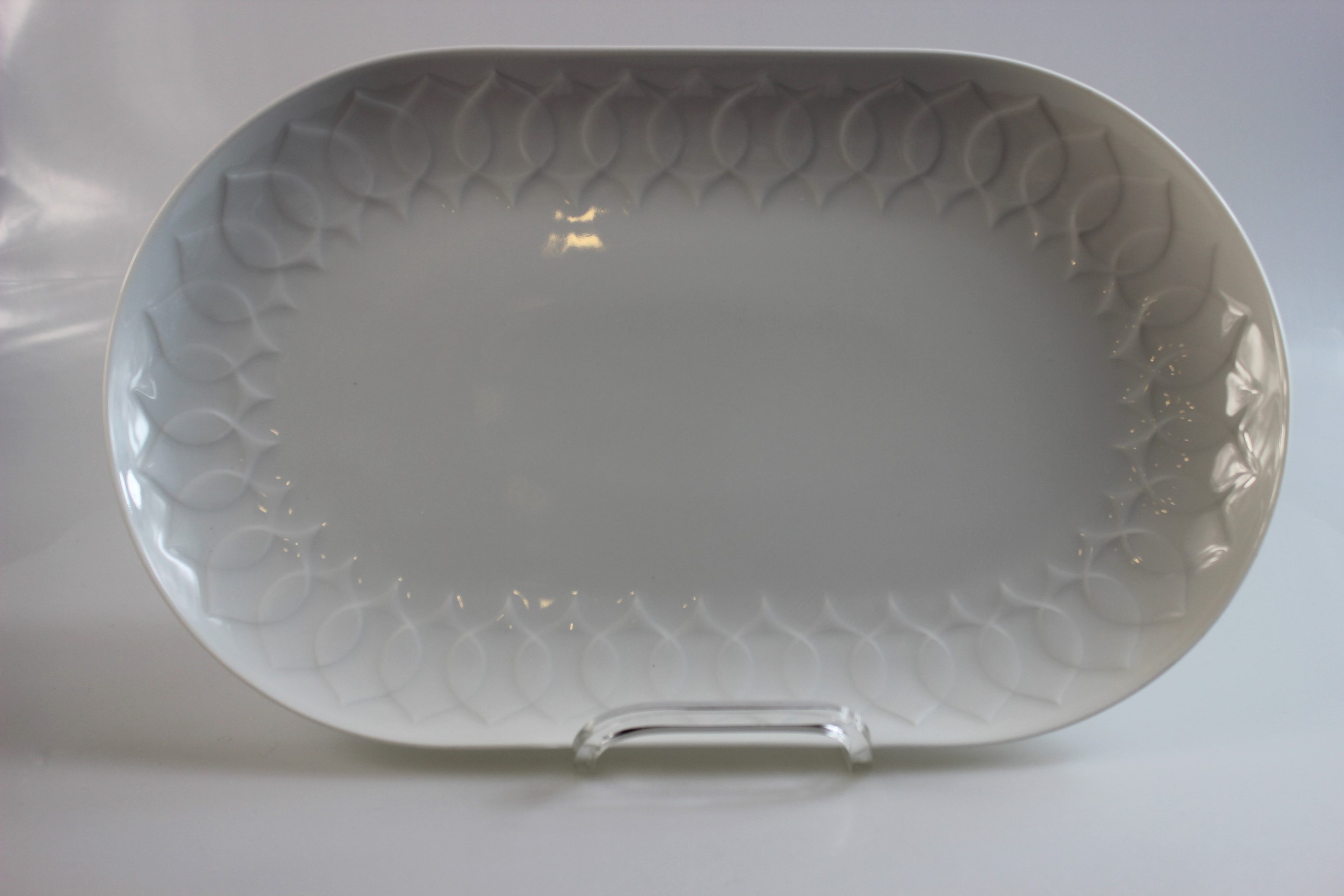Fleischplatte 33,5 cm - Rosenthal - Lotus - weiß