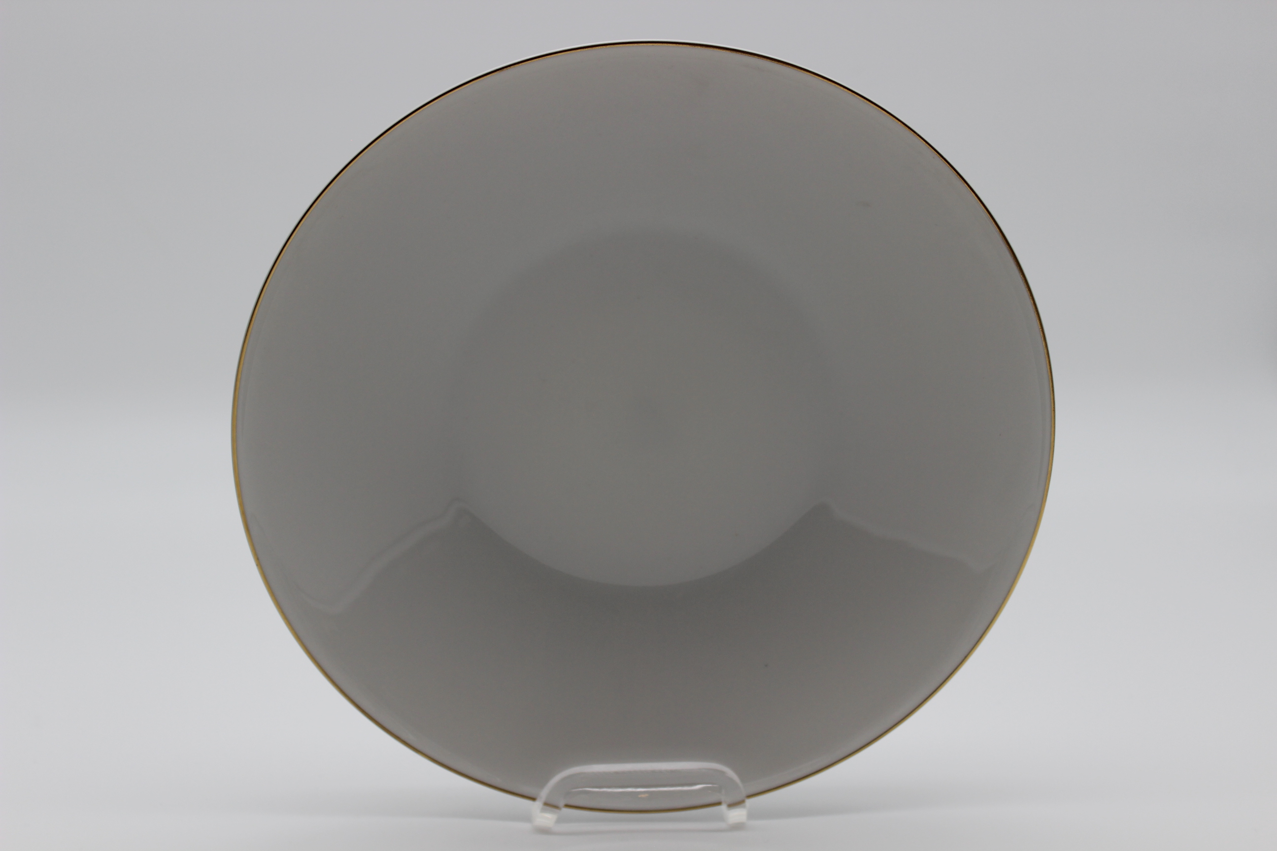 Salatteller Ø 23 cm - Heinrich - Anmut weiß mit Goldrand schmal