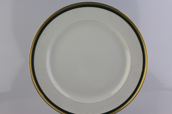 Speiseteller- Seltmann Weiden - Annabell - Grün mit Goldatzkante