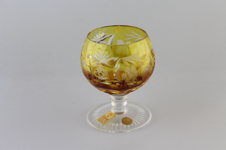 Cognacglas klein - Traube - braun/gelb