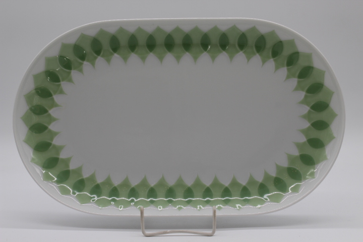 Fleischplatte 33,5 cm - Rosenthal - Lotus - Secunda grün