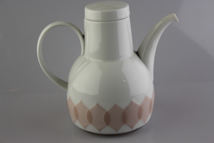 Kaffeekanne - Rosenthal - Lotus - Gravad Rosa