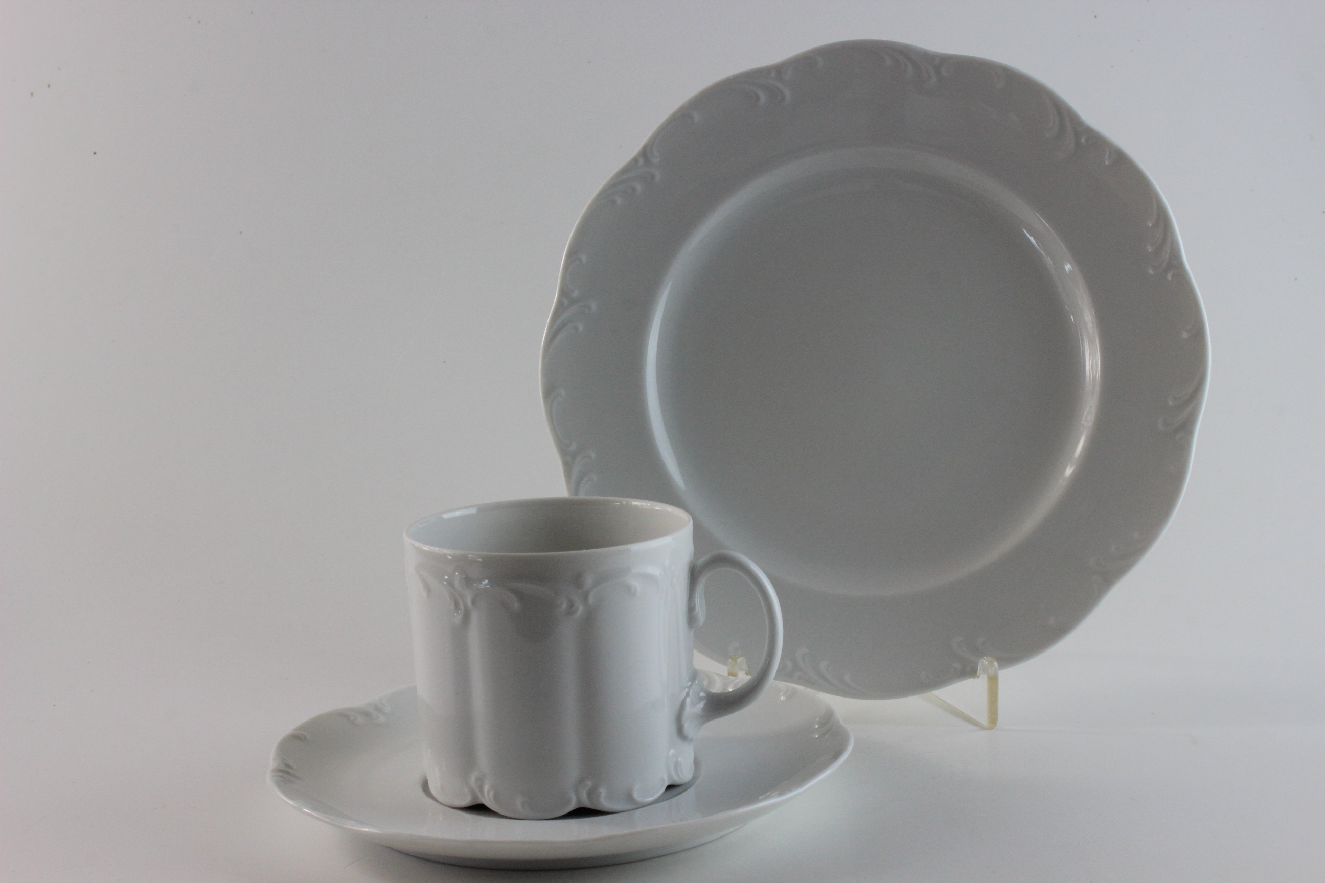 Kaffeegedeck 3 tlg. - Rosenthal - weiß