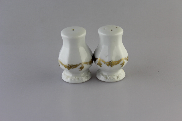 Pfeffer- und Salzstreuer 2 tlg. - Rosenthal - Rosenkante gold