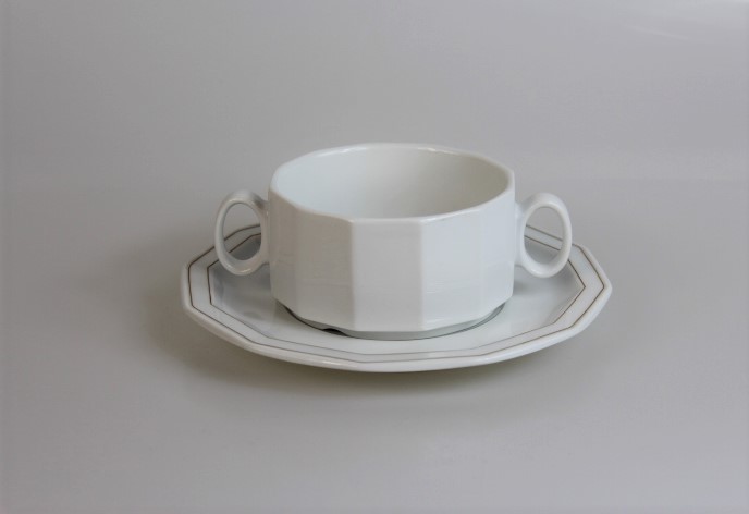 Suppentasse 2 tlg. - Rosenthal - Polygon - Hotelgeschirr - Korfu