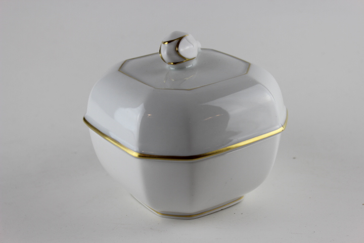 Zuckerdose - Heinrich - Facette gold