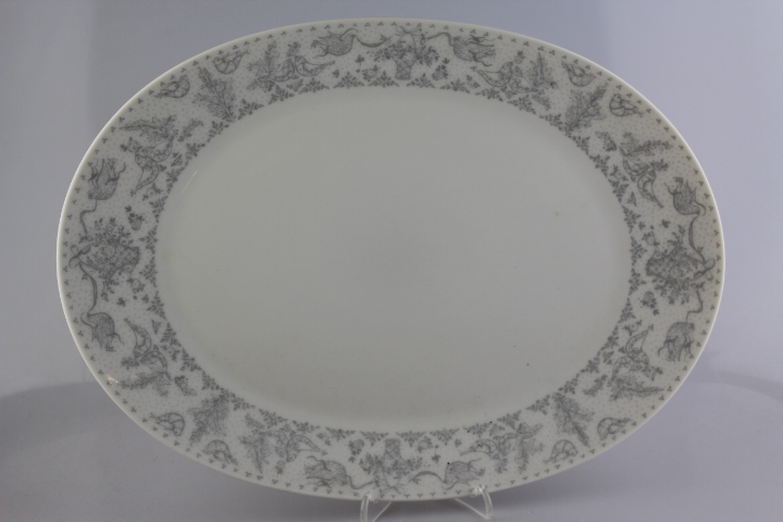 Fleischplatte - Rosenthal - Form 2000 - Idyll grau