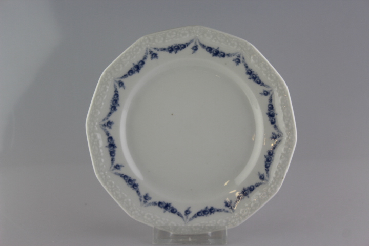 Kuchenteller Ø 20 cm - Rosenthal - Maria - Rosenkante blau