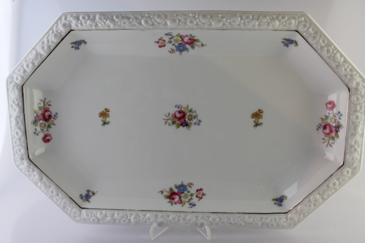 Fleischplatte - Rosenthal - Maria/Blumenbouquet