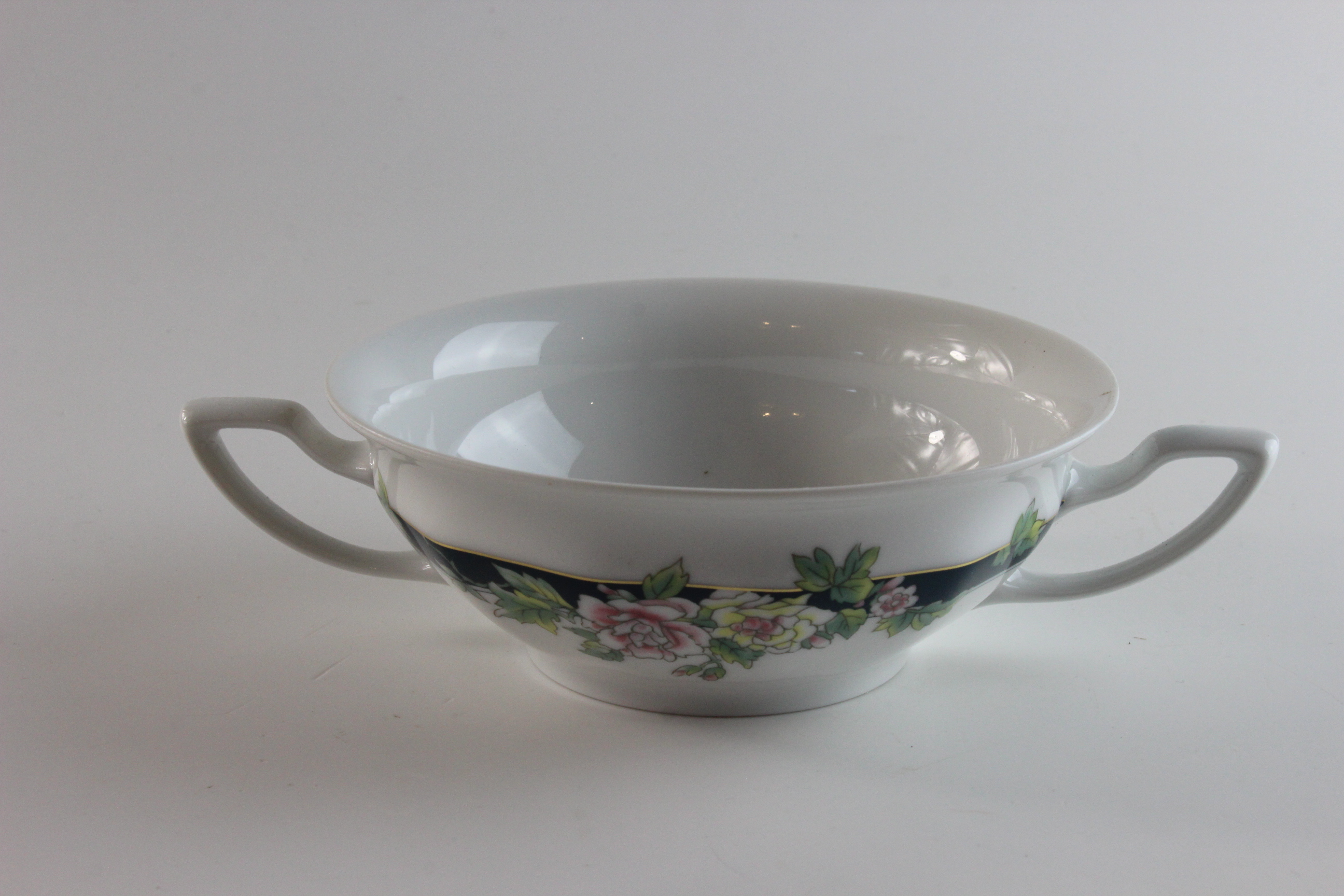 Suppentasse - Rosenthal - Grüne Rosenkante