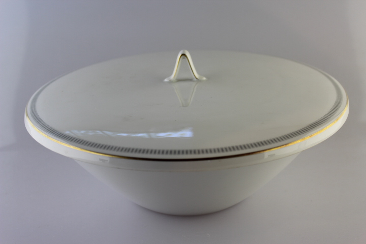 Deckelschüssel - Rosenthal - Form 2000 - Graue Rechtecke