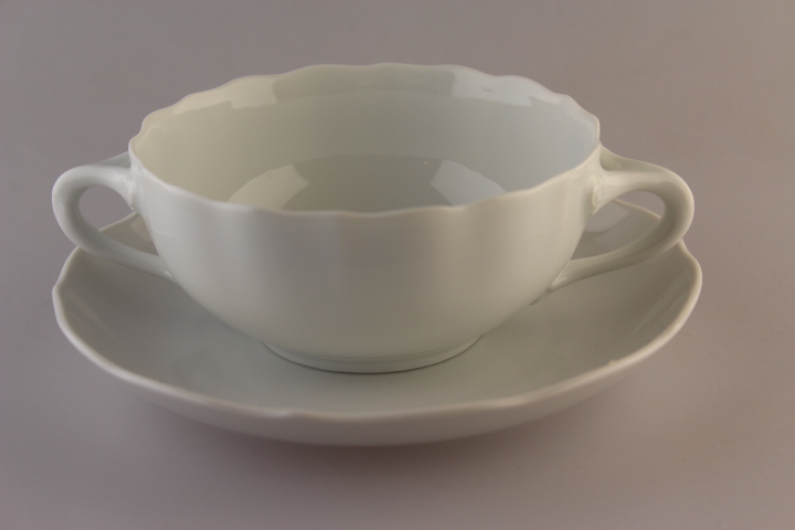 Suppentasse 2teilig - Maria Teresia - Weiß